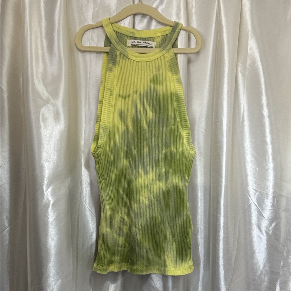 Free People Women’s | Easy Breezy Tank Top | Ripple Green & Yellow | Size Medium - Picture 3 of 5